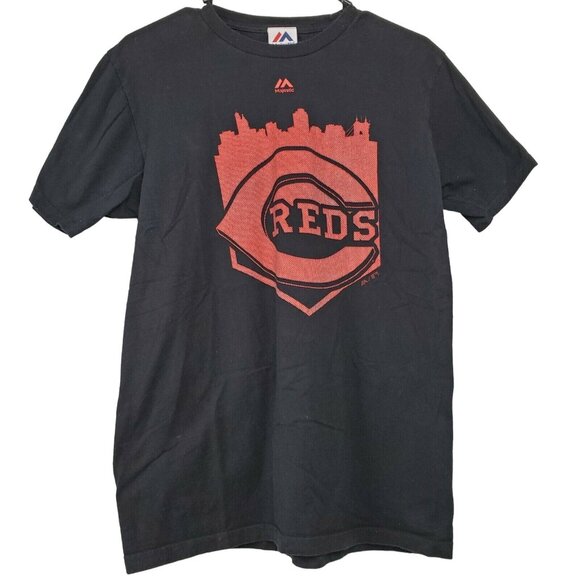 Cincinnati Reds Men's Black Short Sleeve MLB T-Shirt Size M - Picture 1 of 4